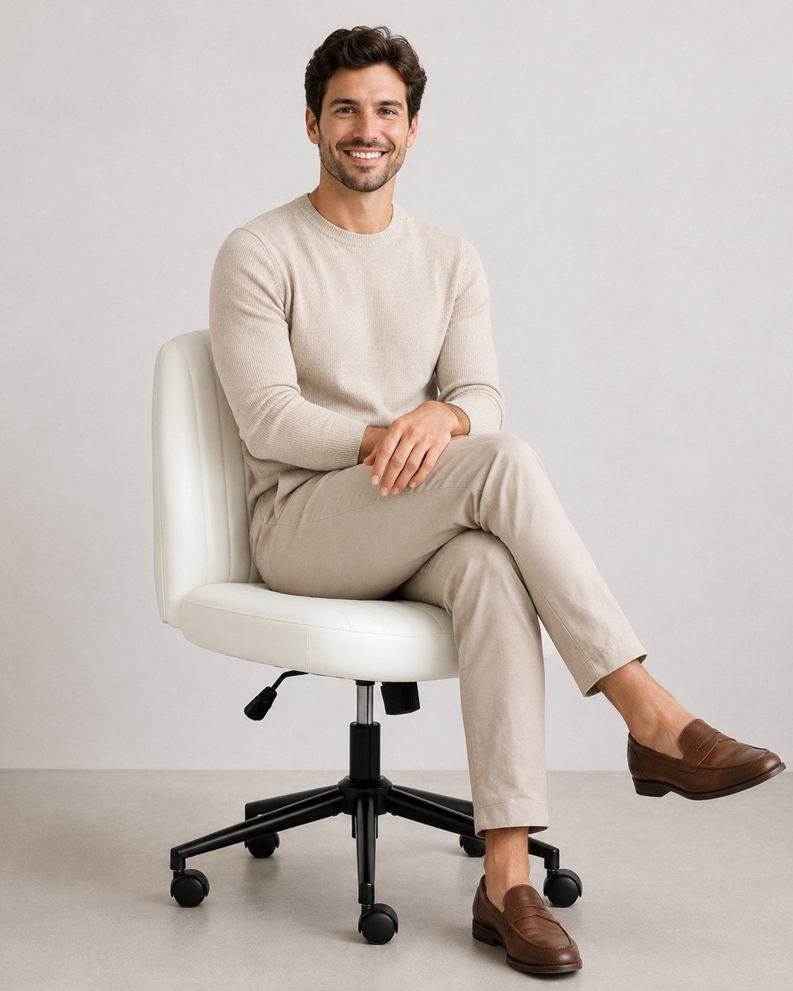 Modern Armless Swivel Office Chair
