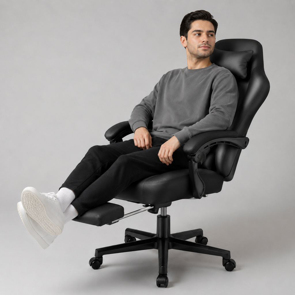 Premium Reclining Gaming Chair with Footrest